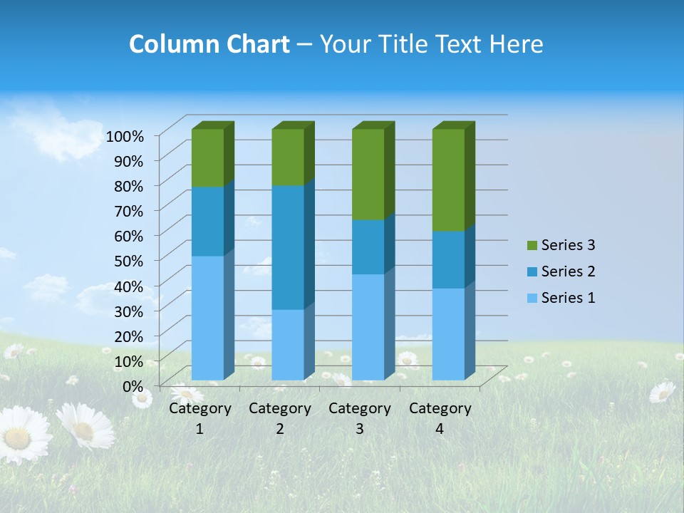 Grass White Grow PowerPoint Template