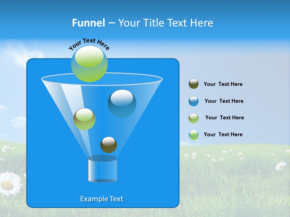 Grass White Grow PowerPoint Template