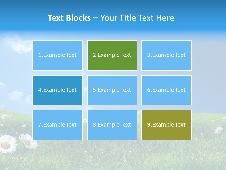 Grass White Grow PowerPoint Template