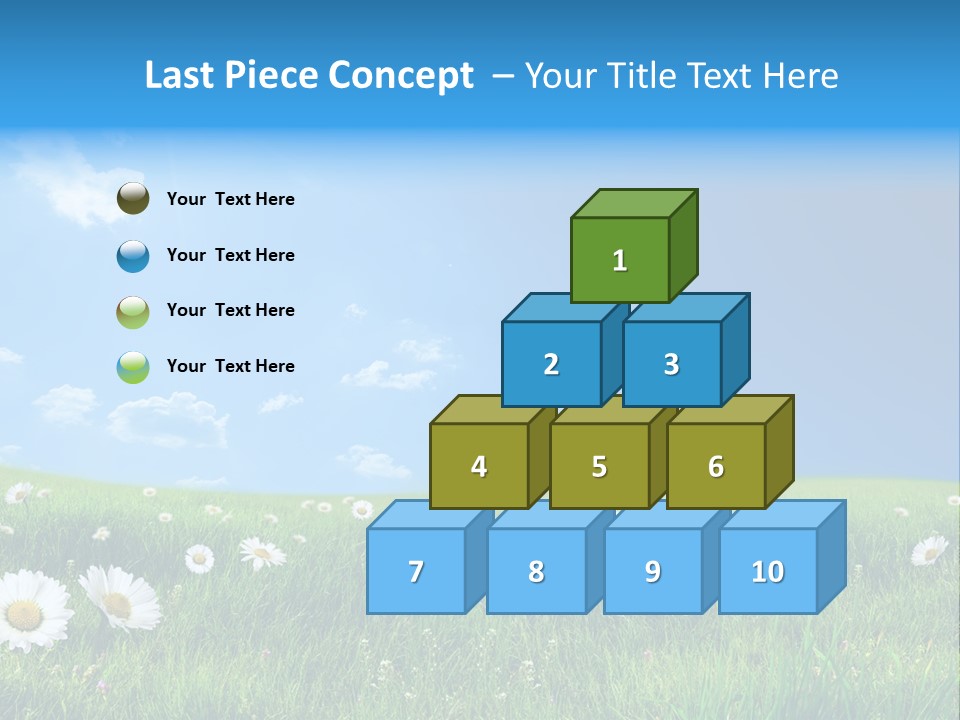 Grass White Grow PowerPoint Template