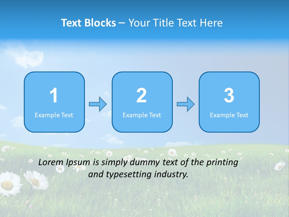 Grass White Grow PowerPoint Template