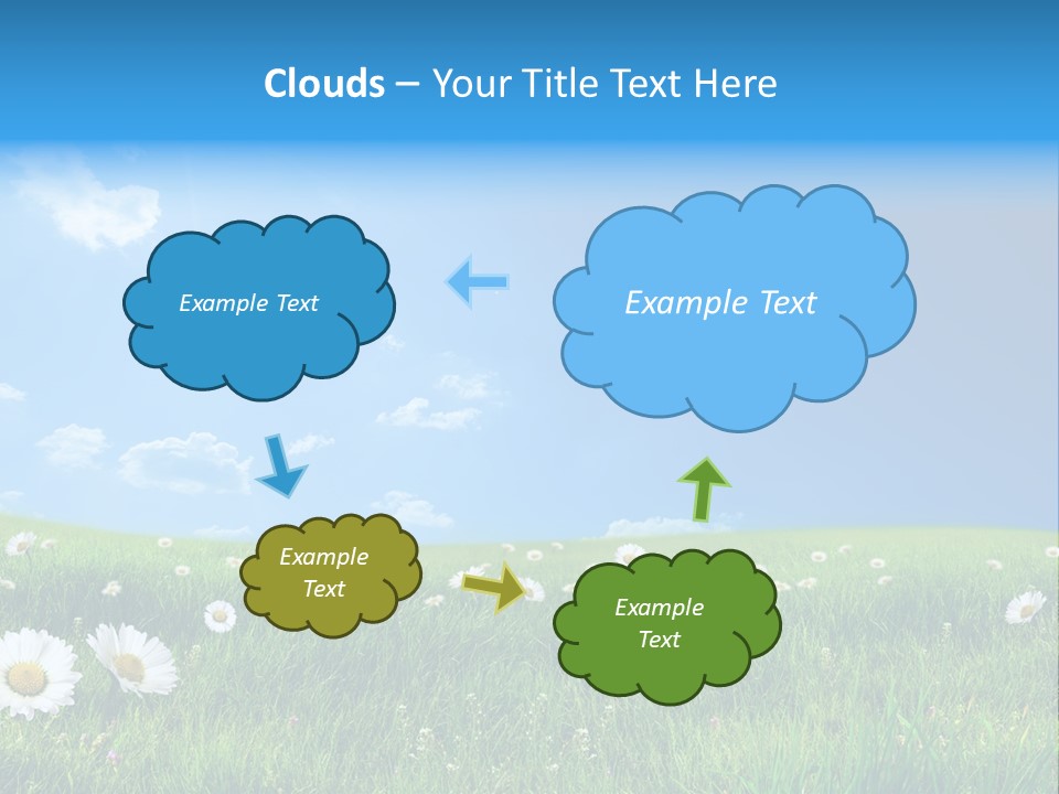Grass White Grow PowerPoint Template