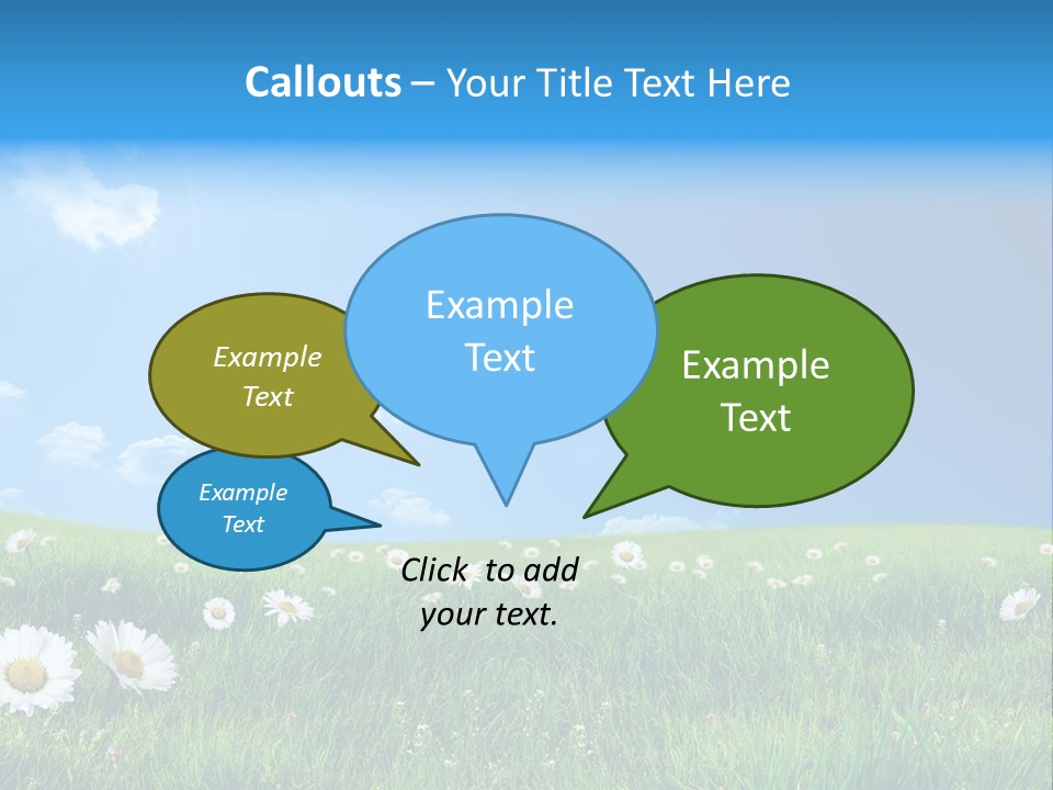 Grass White Grow PowerPoint Template