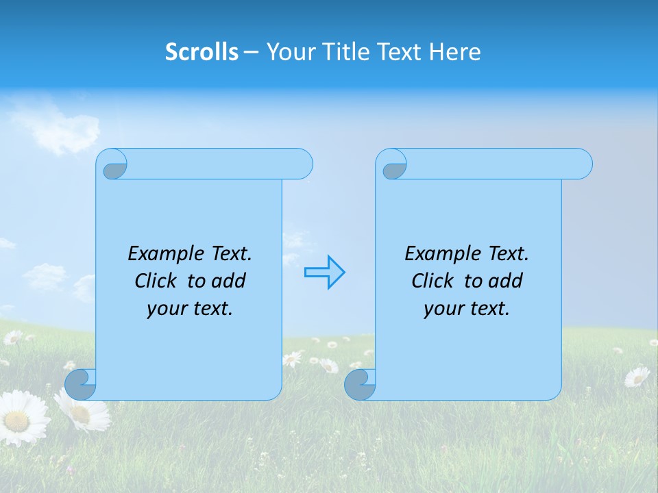 Grass White Grow PowerPoint Template