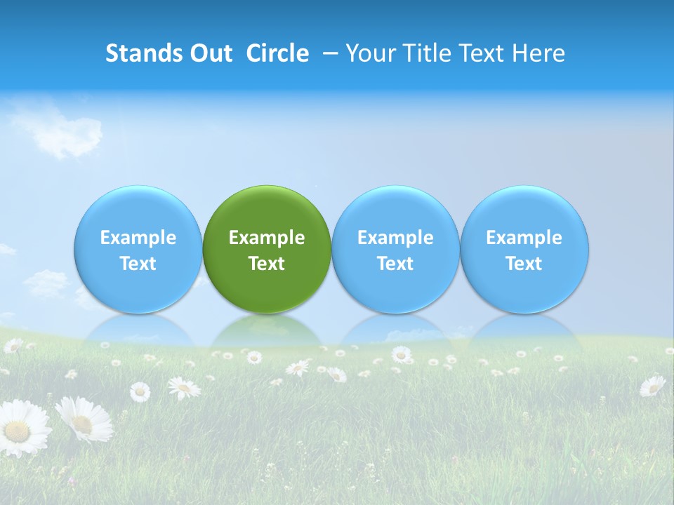 Grass White Grow PowerPoint Template