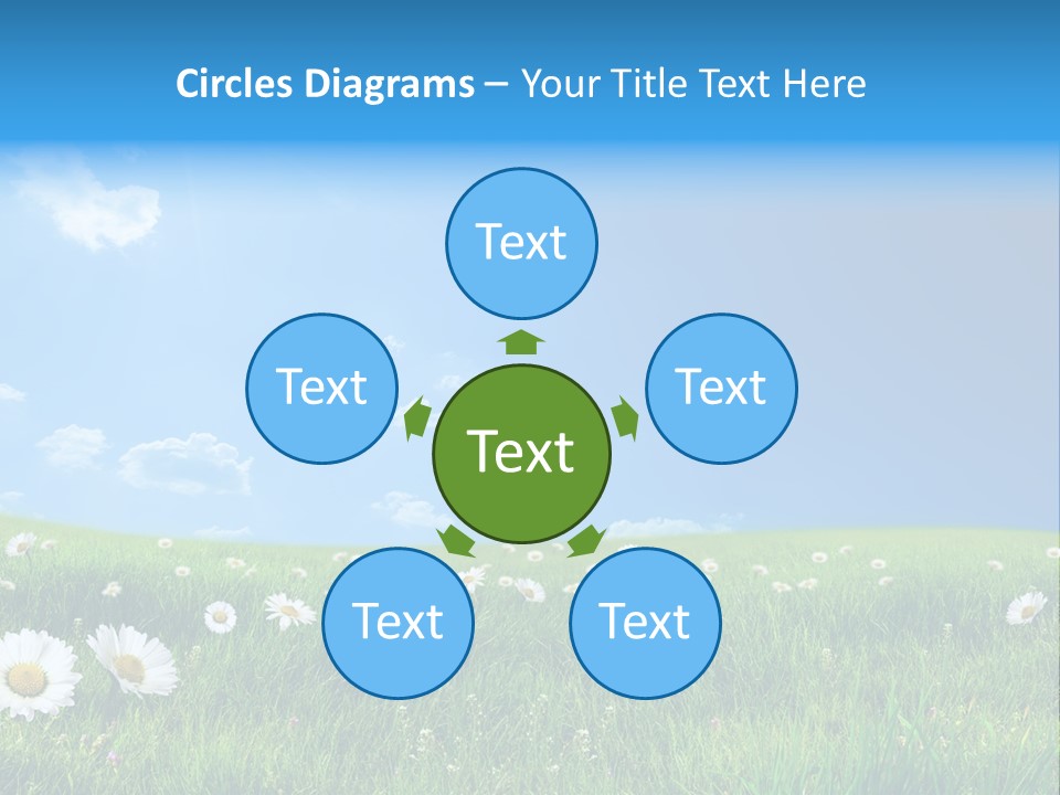 Grass White Grow PowerPoint Template