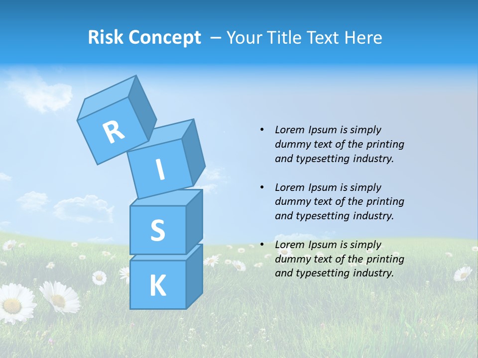 Grass White Grow PowerPoint Template