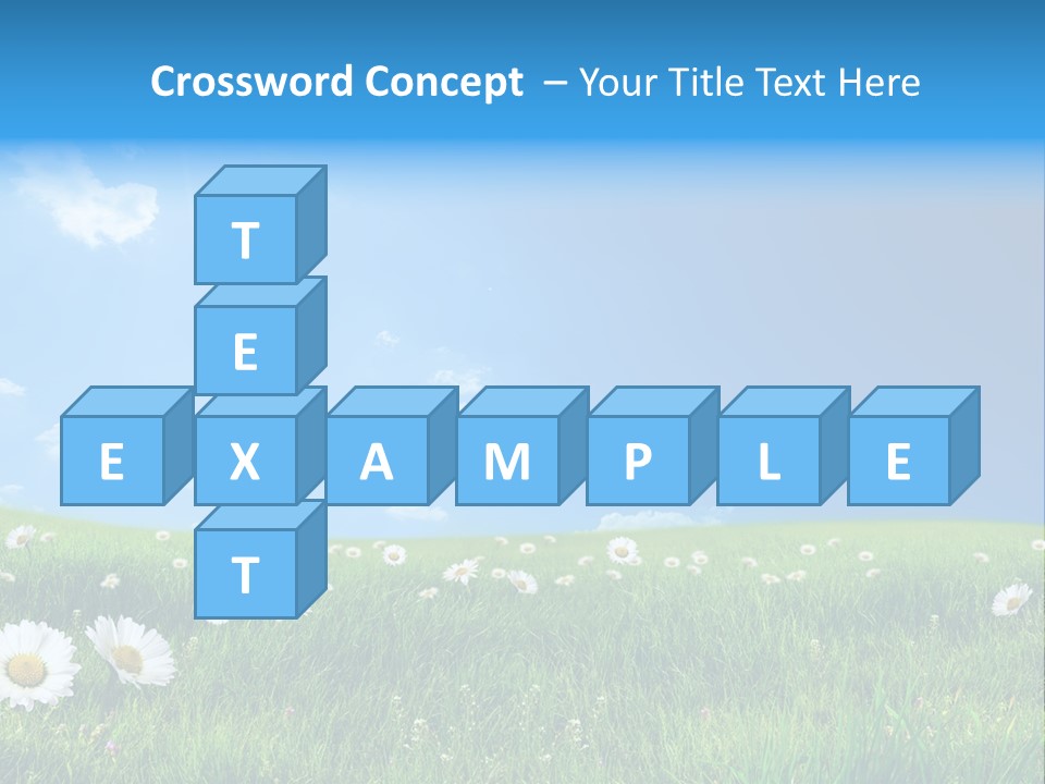 Grass White Grow PowerPoint Template