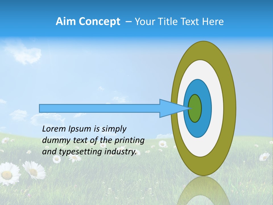 Grass White Grow PowerPoint Template