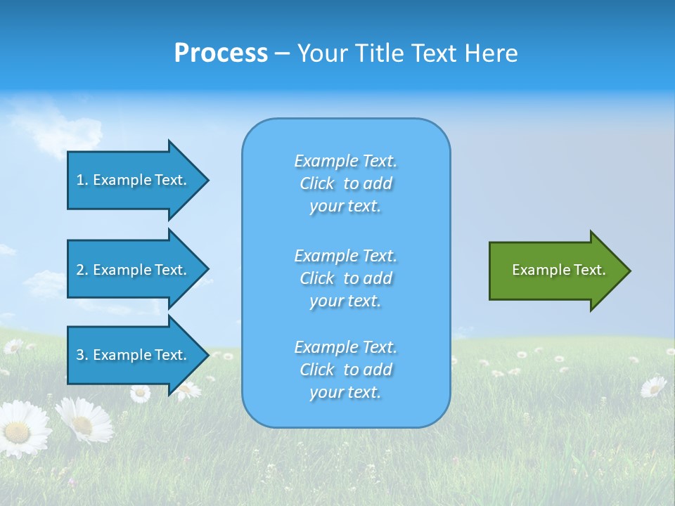 Grass White Grow PowerPoint Template
