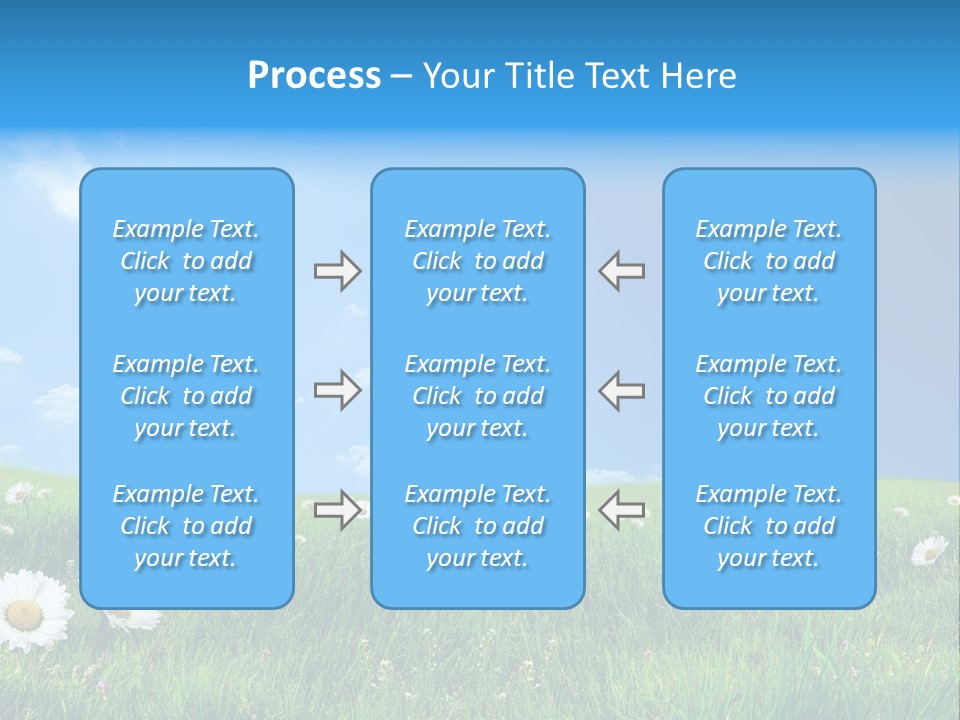Grass White Grow PowerPoint Template