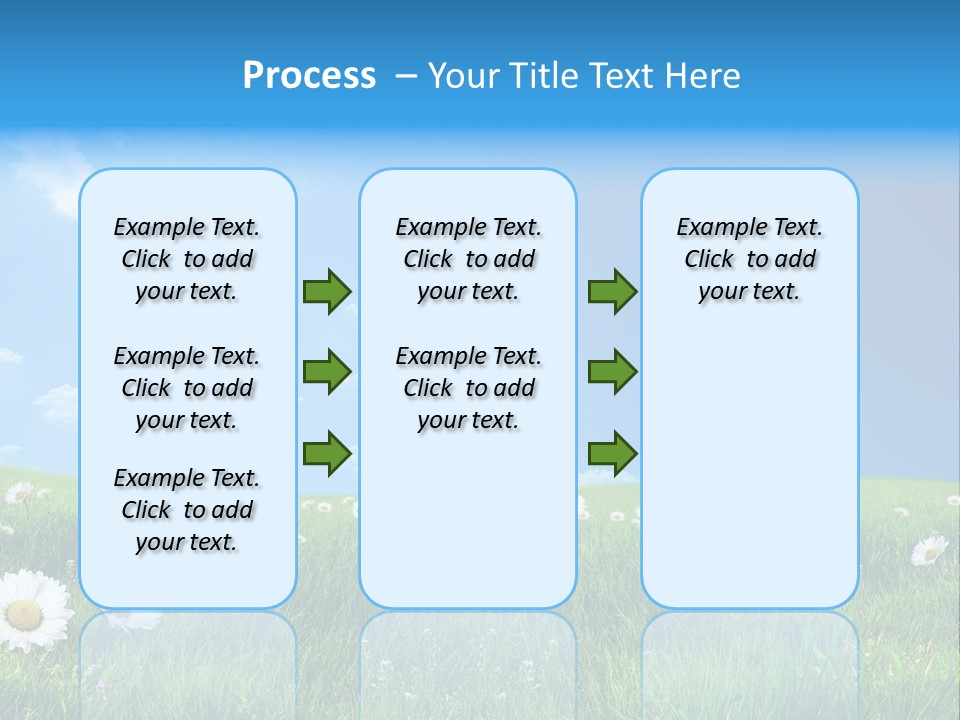 Grass White Grow PowerPoint Template