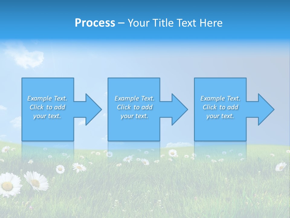 Grass White Grow PowerPoint Template
