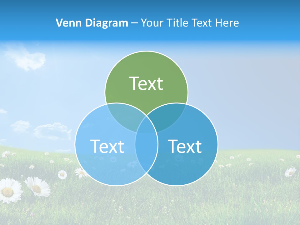 Grass White Grow PowerPoint Template