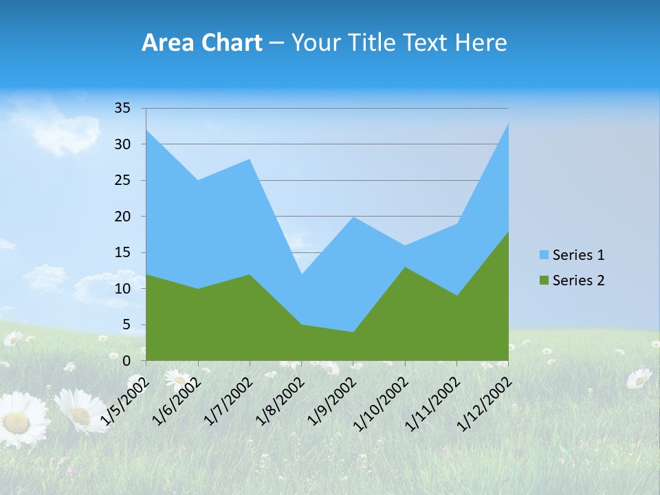 Grass White Grow PowerPoint Template