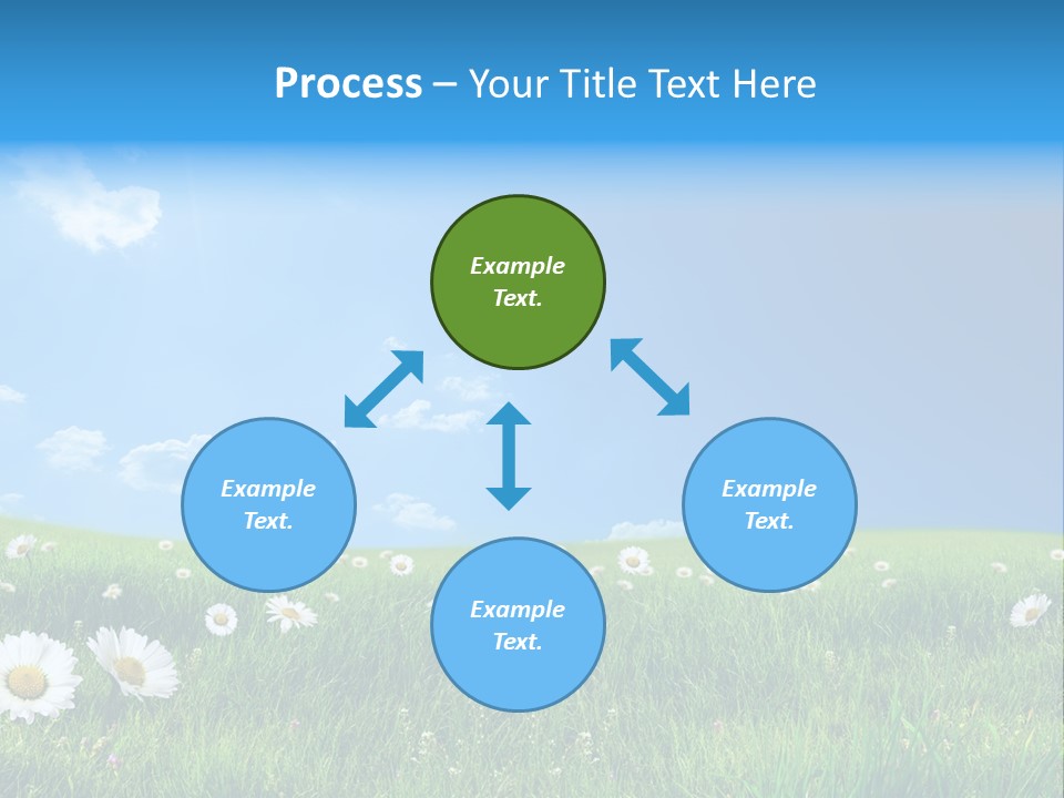Grass White Grow PowerPoint Template