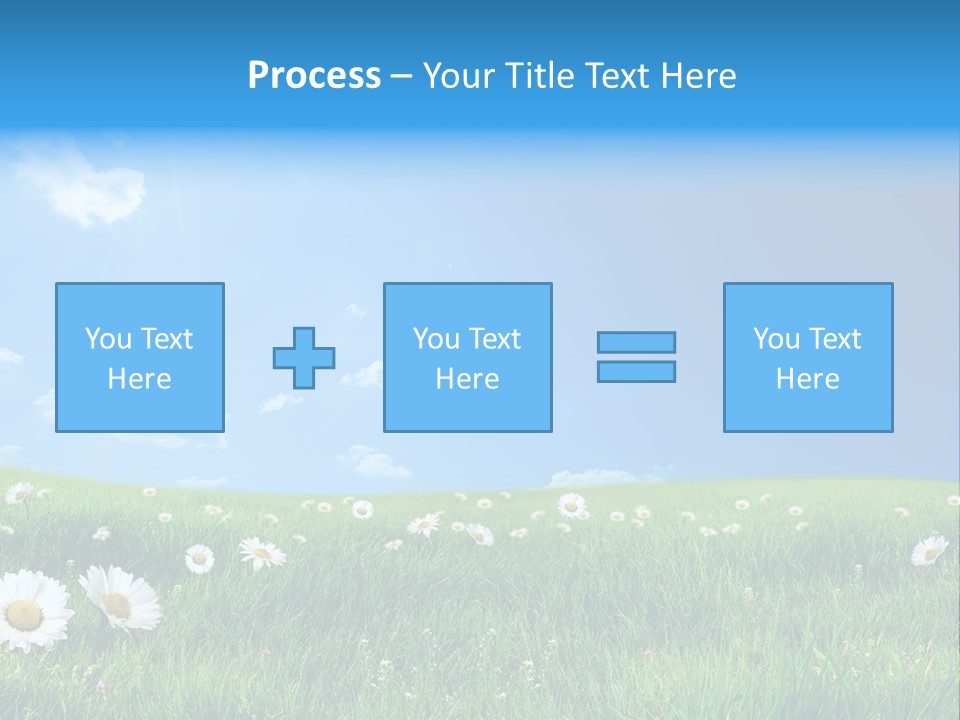 Grass White Grow PowerPoint Template
