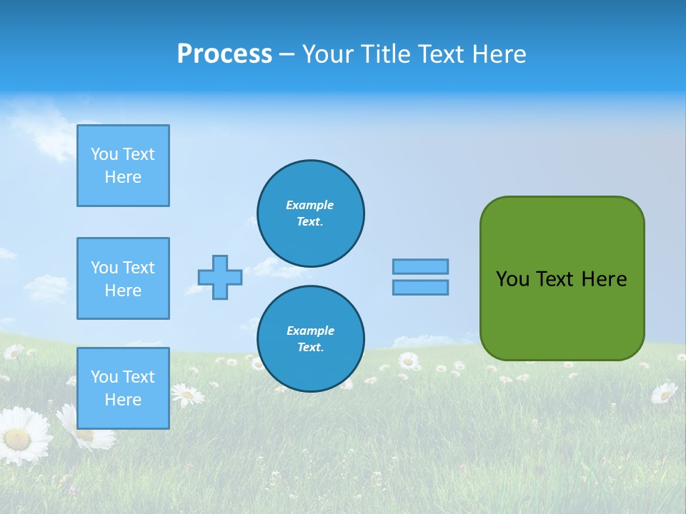 Grass White Grow PowerPoint Template