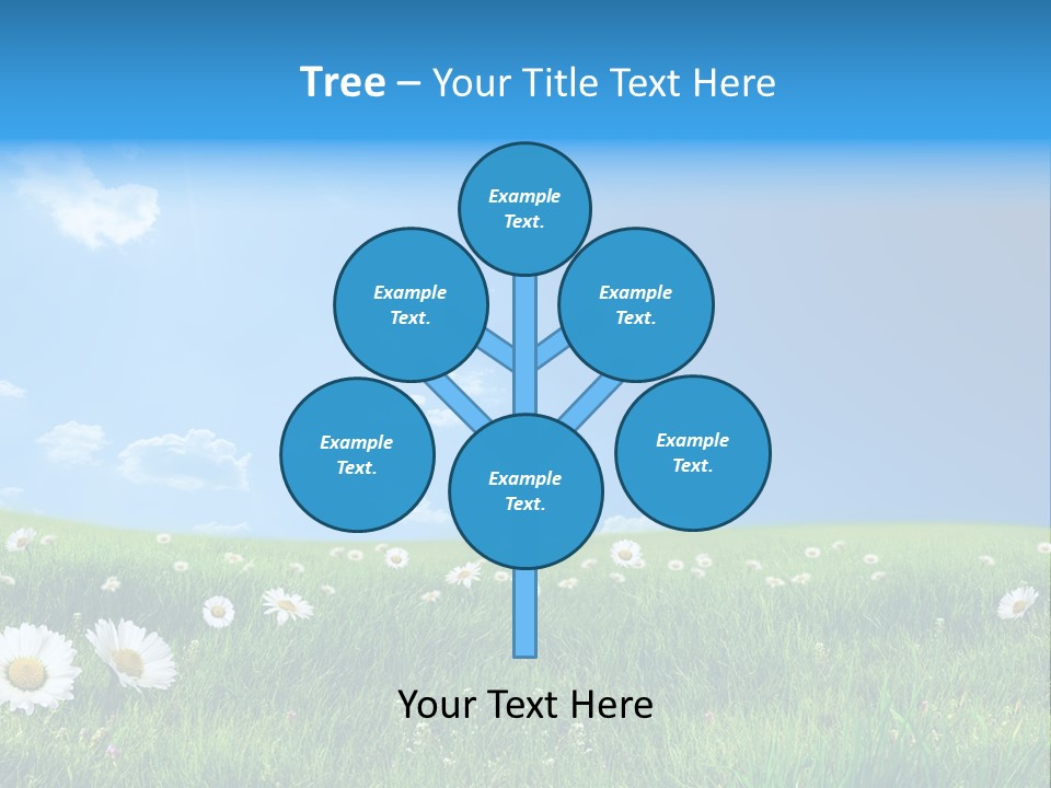 Grass White Grow PowerPoint Template