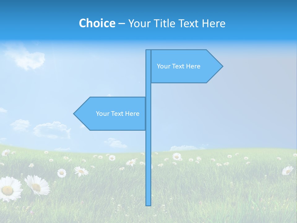 Grass White Grow PowerPoint Template