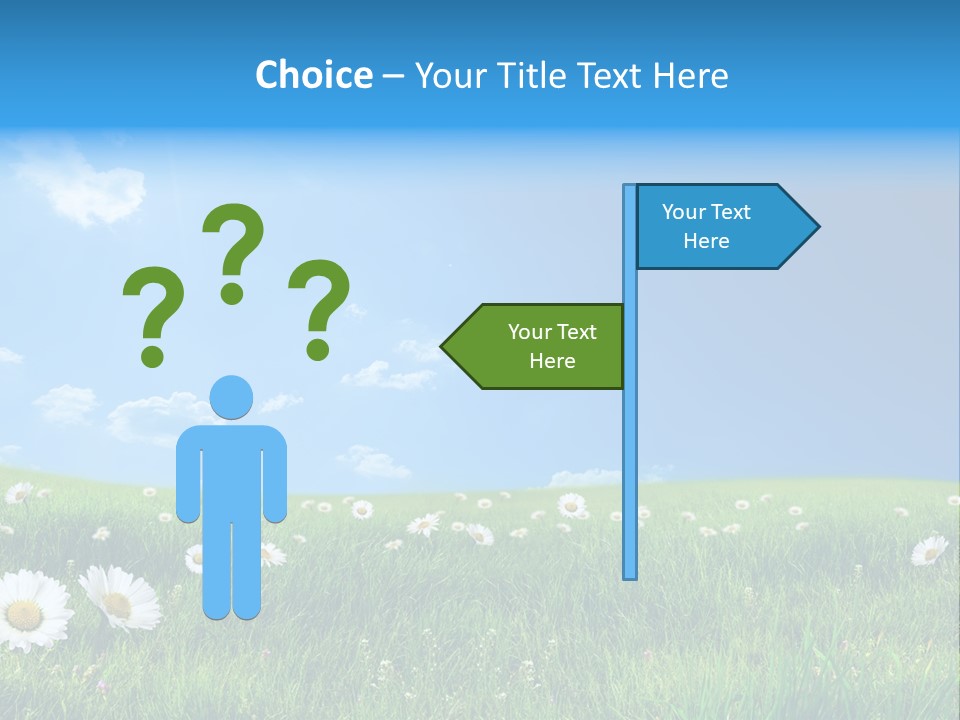 Grass White Grow PowerPoint Template