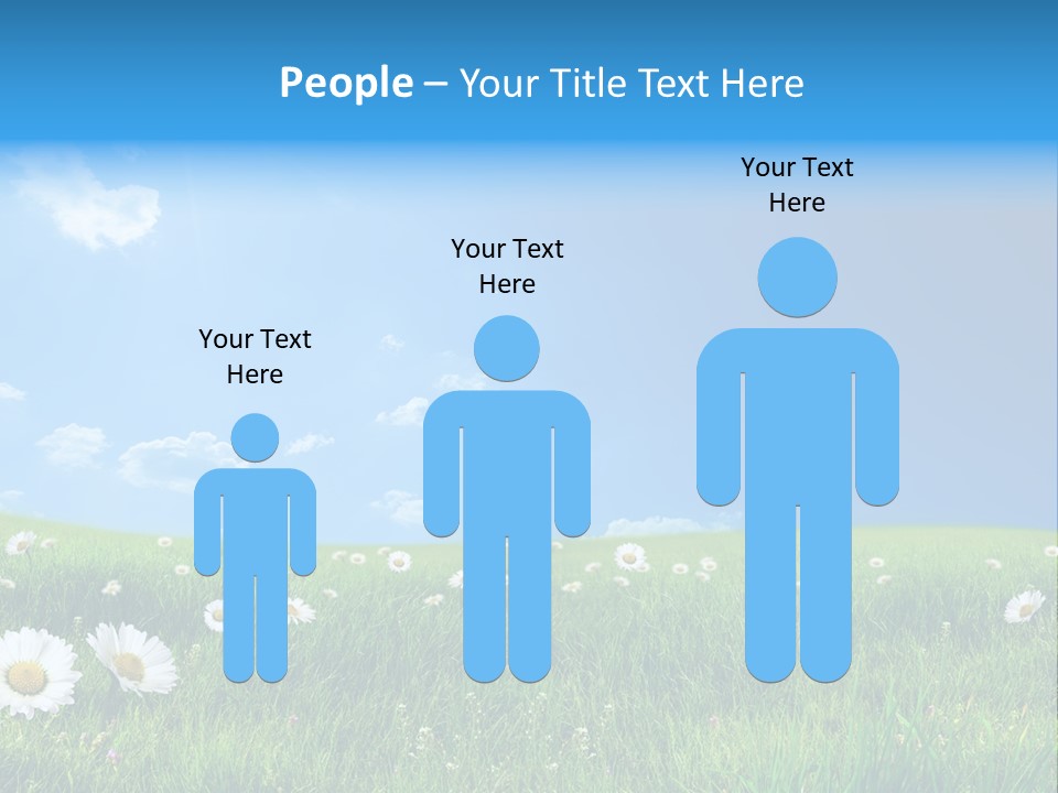 Grass White Grow PowerPoint Template