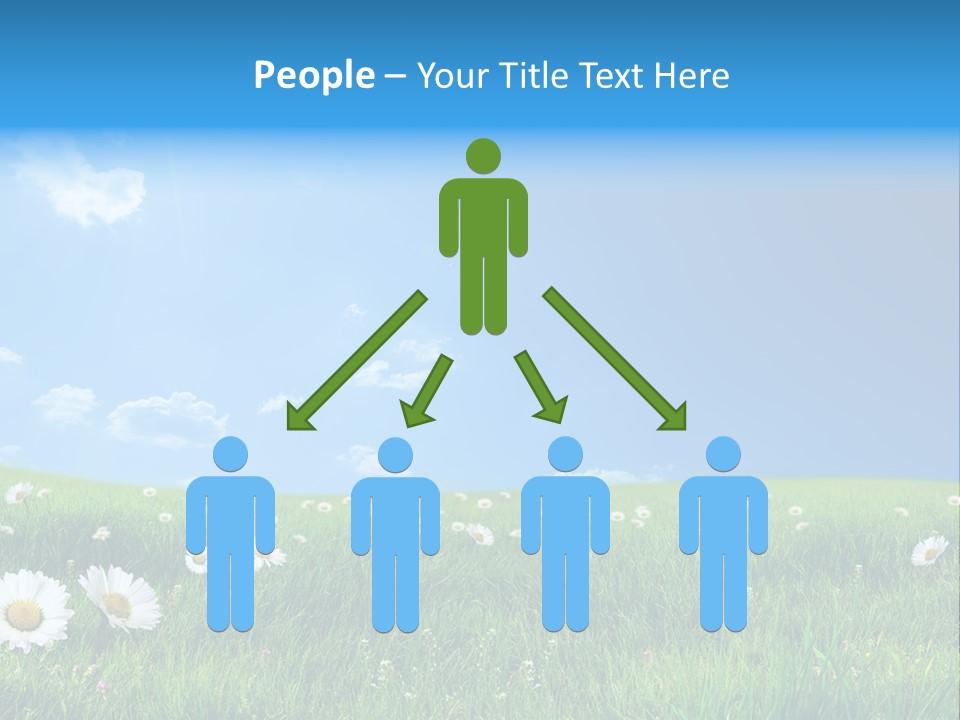 Grass White Grow PowerPoint Template