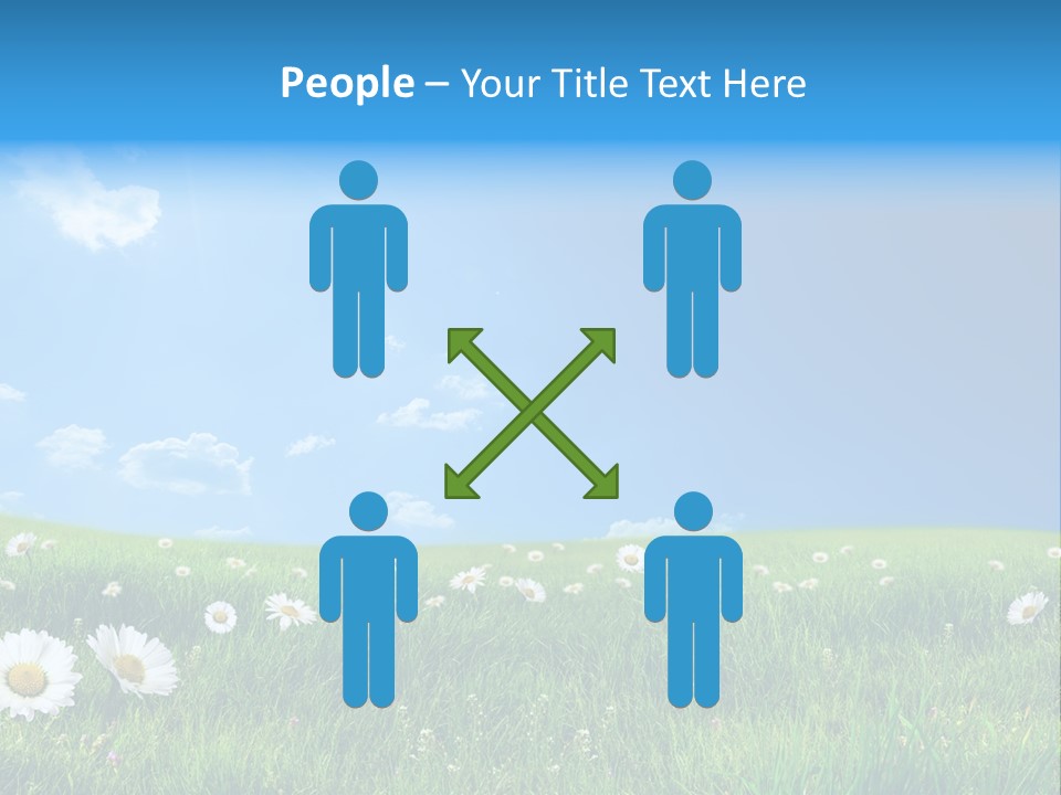 Grass White Grow PowerPoint Template