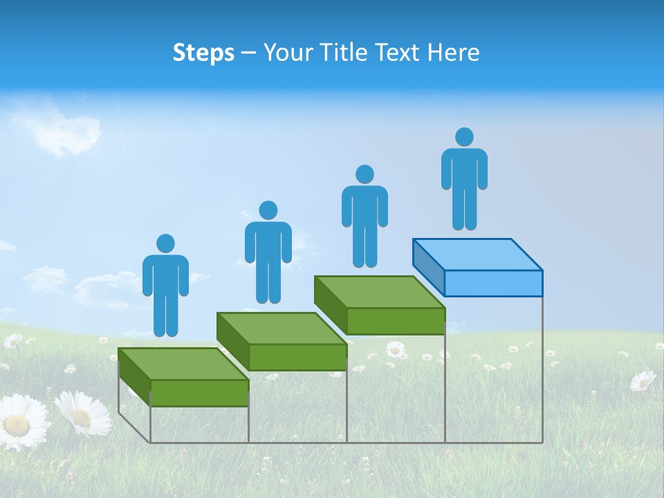 Grass White Grow PowerPoint Template