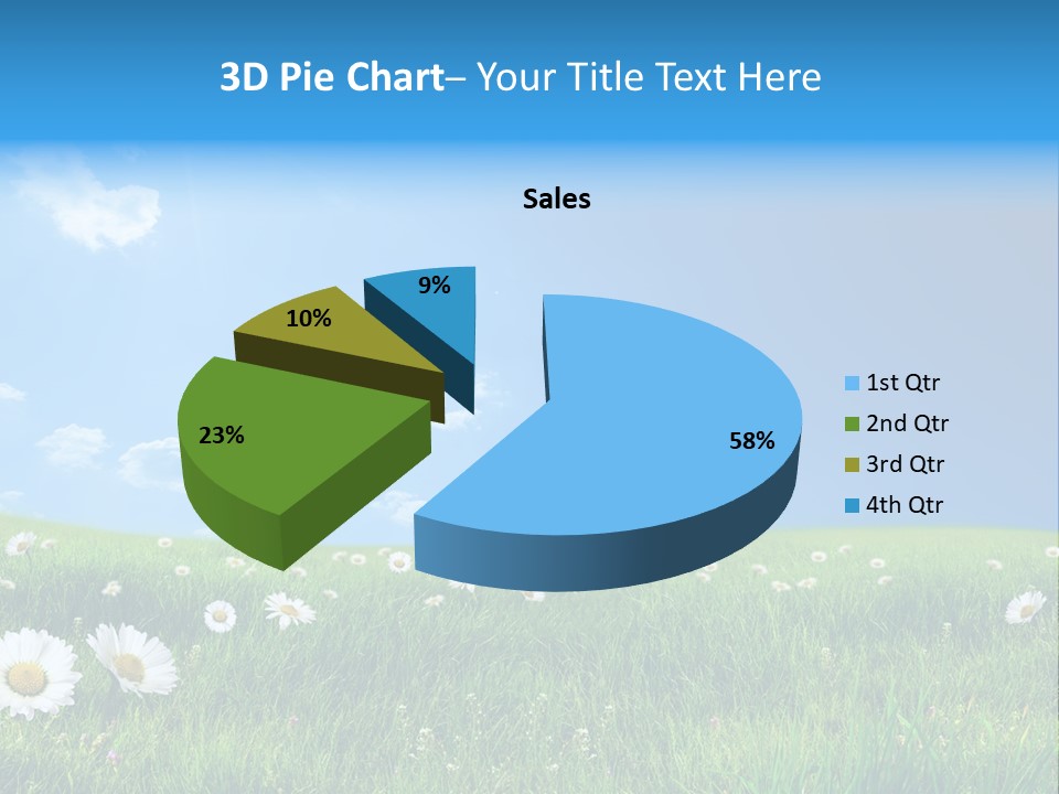 Grass White Grow PowerPoint Template