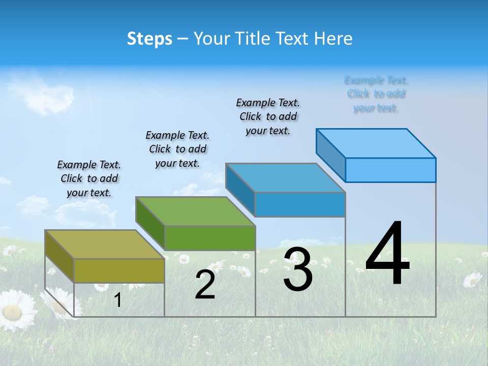 Grass White Grow PowerPoint Template