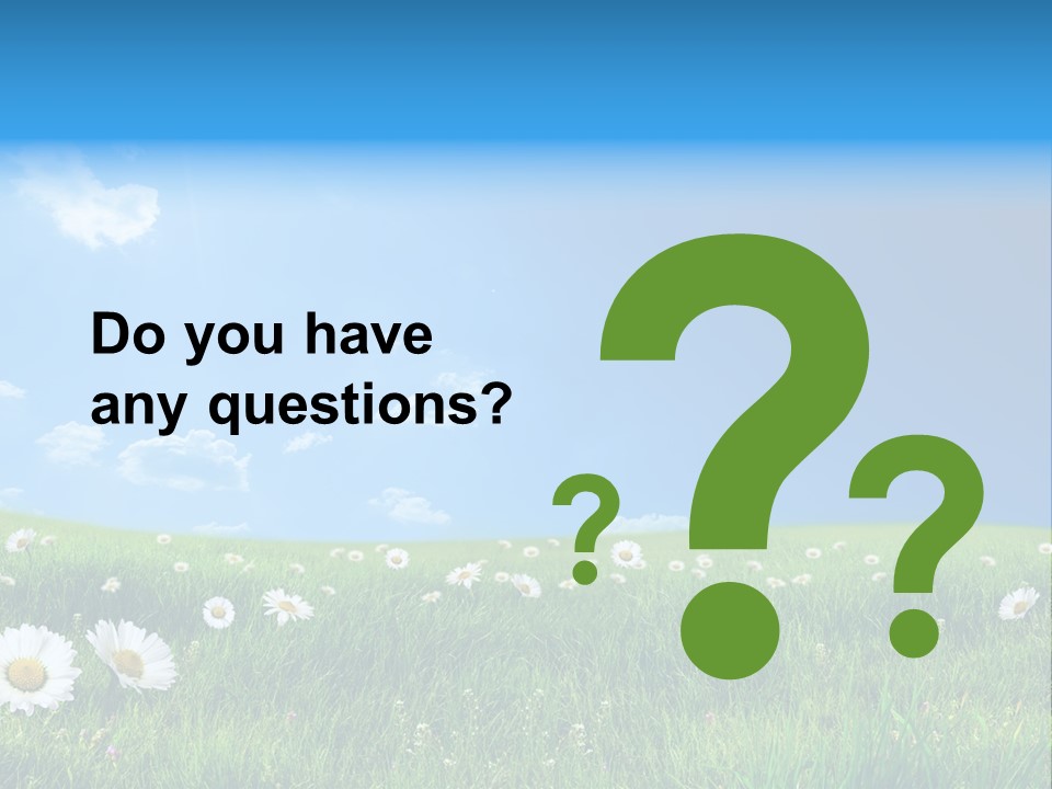 Grass White Grow PowerPoint Template