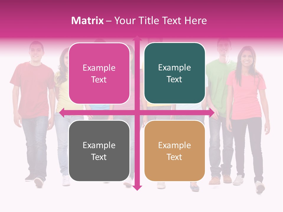 Woman Female Group PowerPoint Template