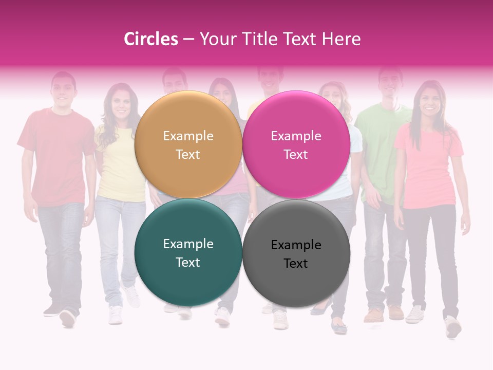 Woman Female Group PowerPoint Template