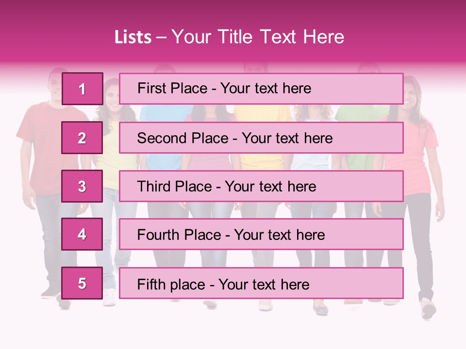 Woman Female Group PowerPoint Template