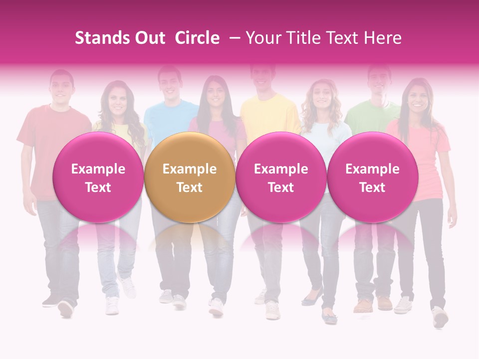 Woman Female Group PowerPoint Template