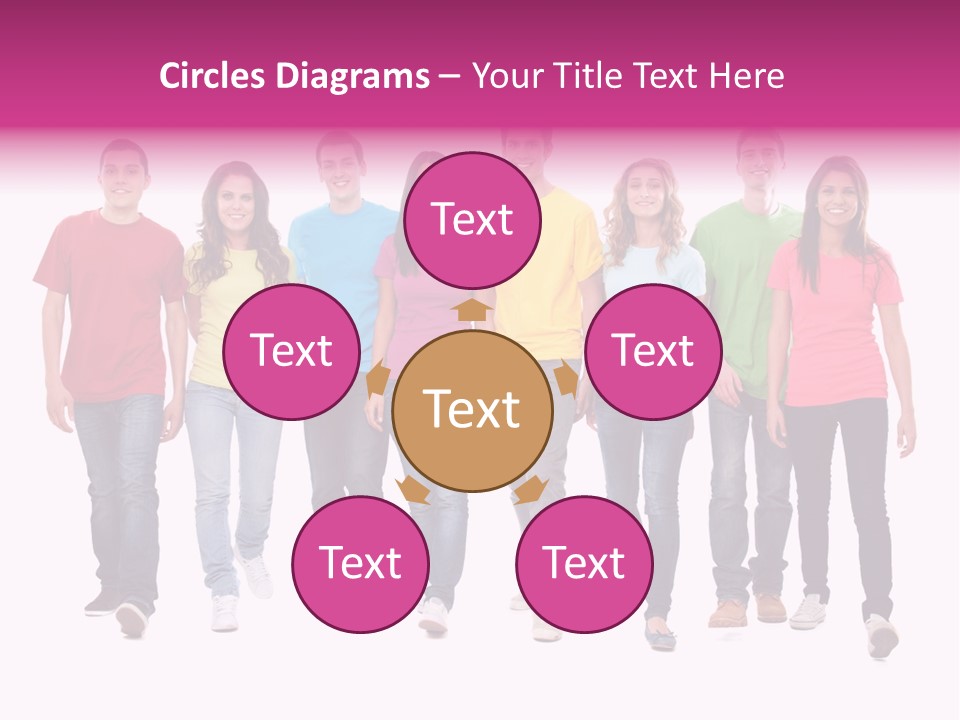 Woman Female Group PowerPoint Template