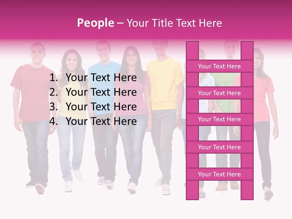 Woman Female Group PowerPoint Template