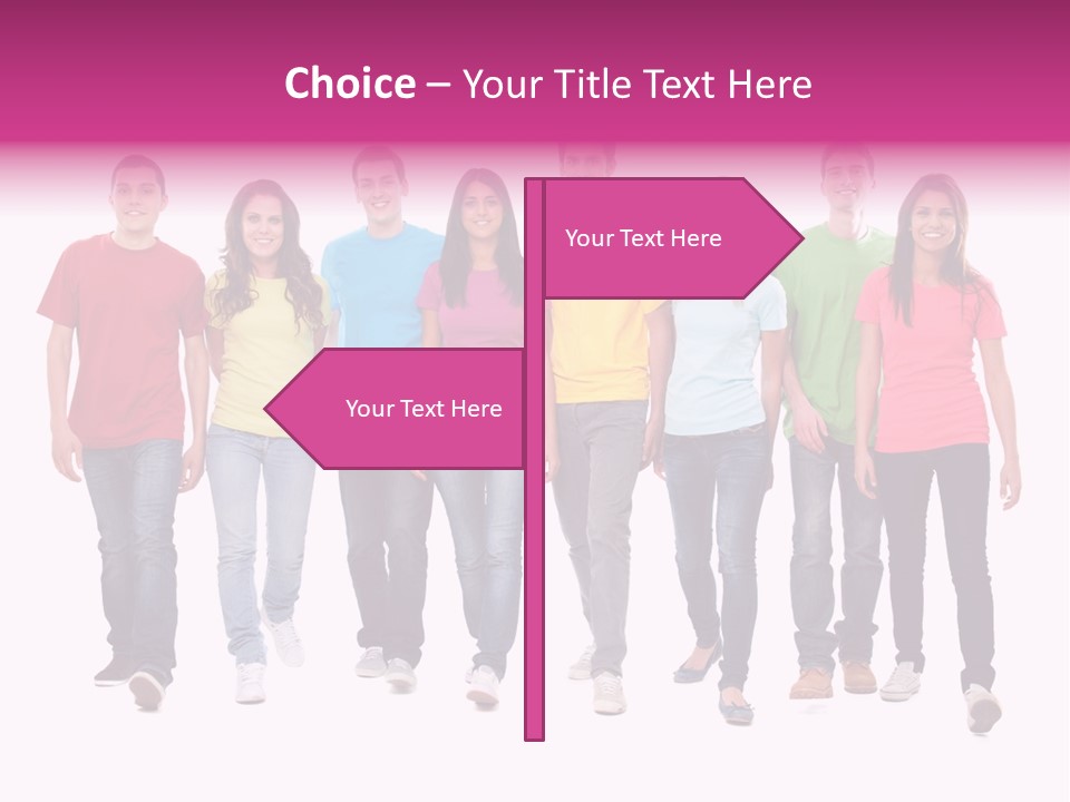Woman Female Group PowerPoint Template