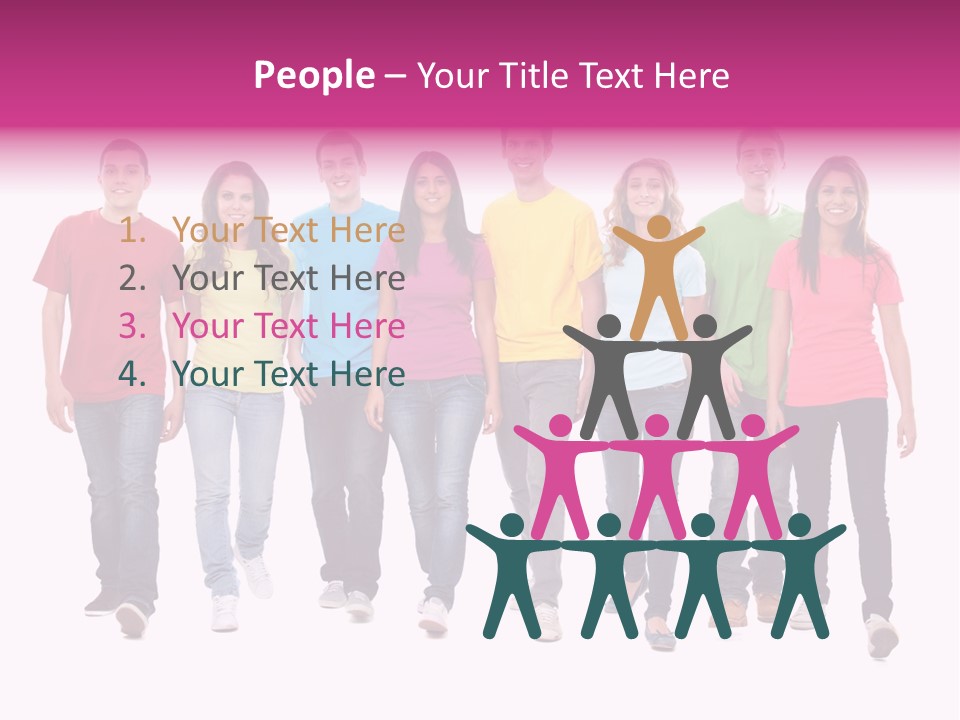 Woman Female Group PowerPoint Template