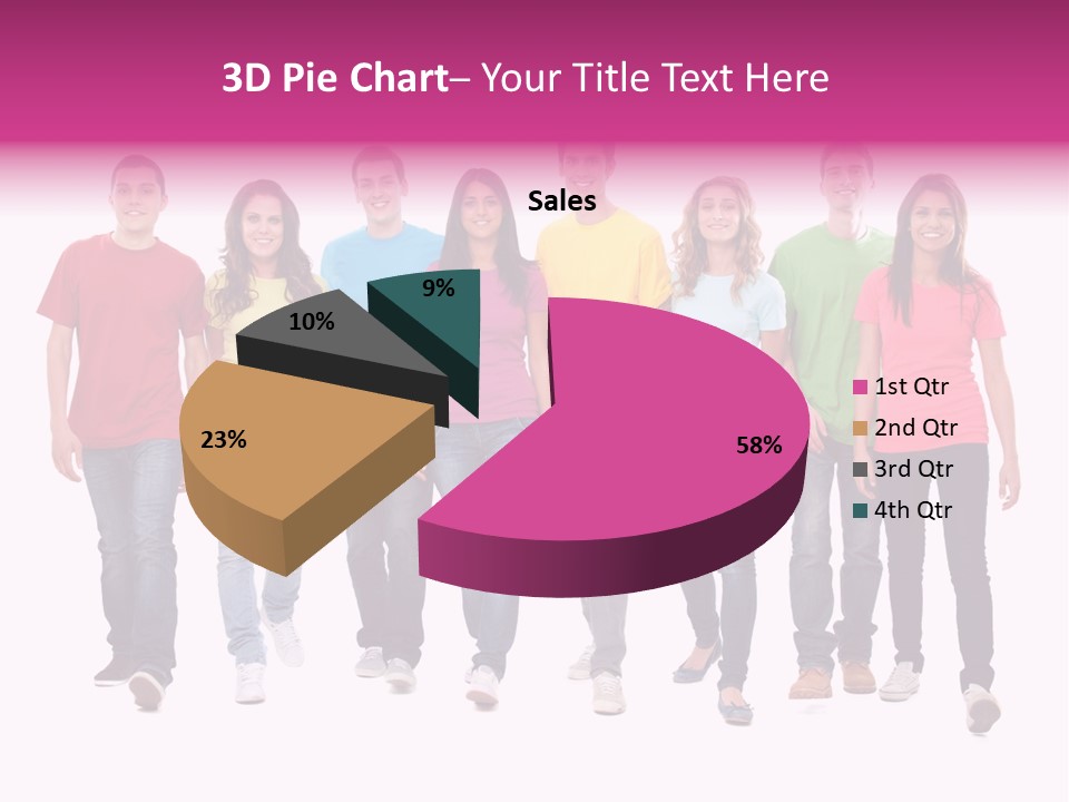 Woman Female Group PowerPoint Template