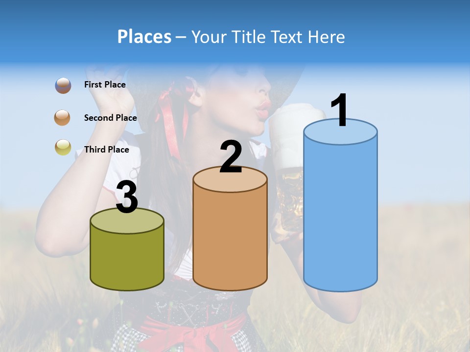 Girl Nature Jar PowerPoint Template