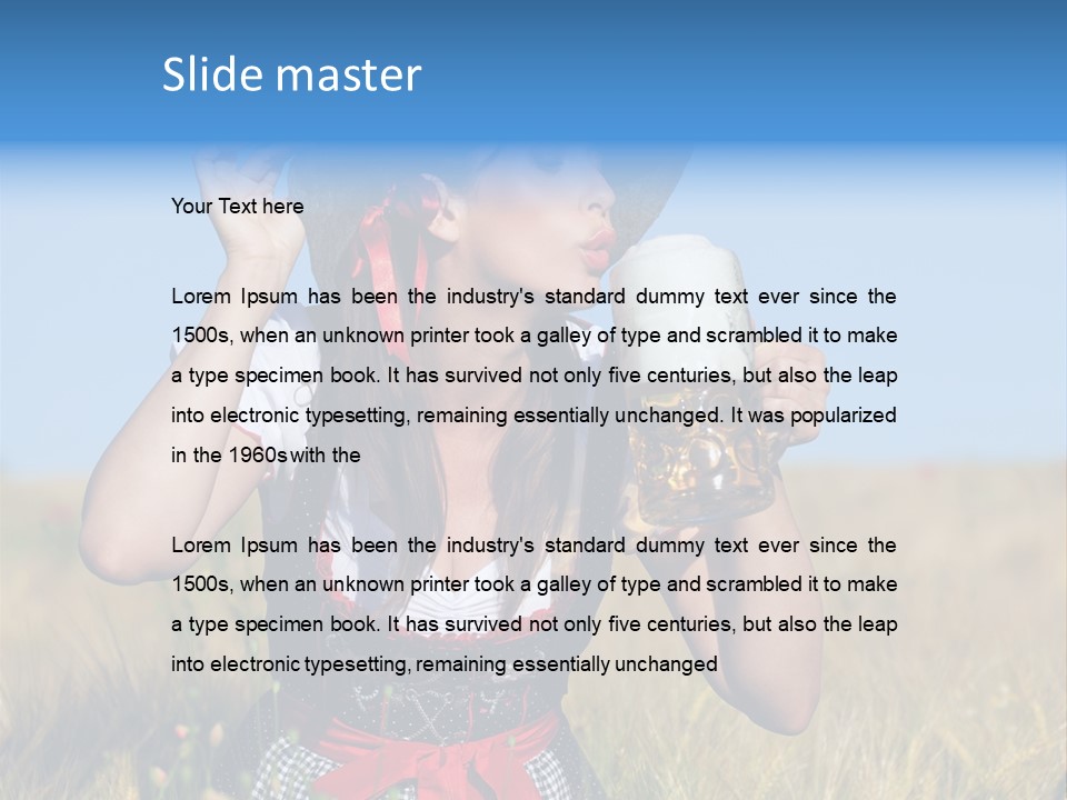 Girl Nature Jar PowerPoint Template