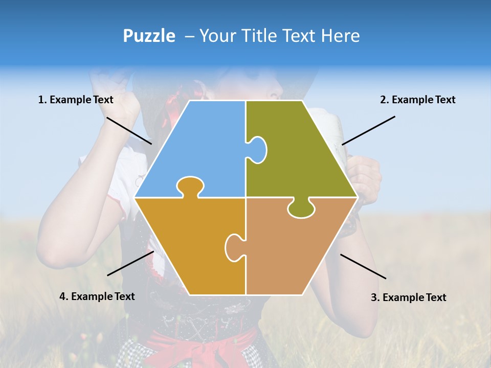 Girl Nature Jar PowerPoint Template