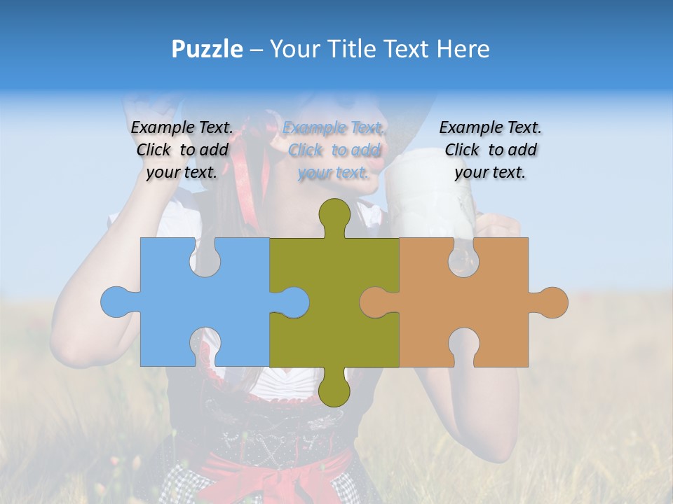 Girl Nature Jar PowerPoint Template