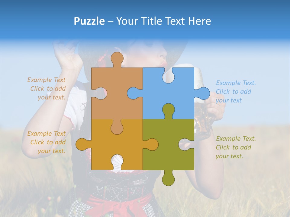 Girl Nature Jar PowerPoint Template