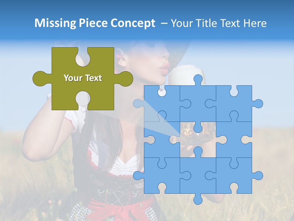 Girl Nature Jar PowerPoint Template