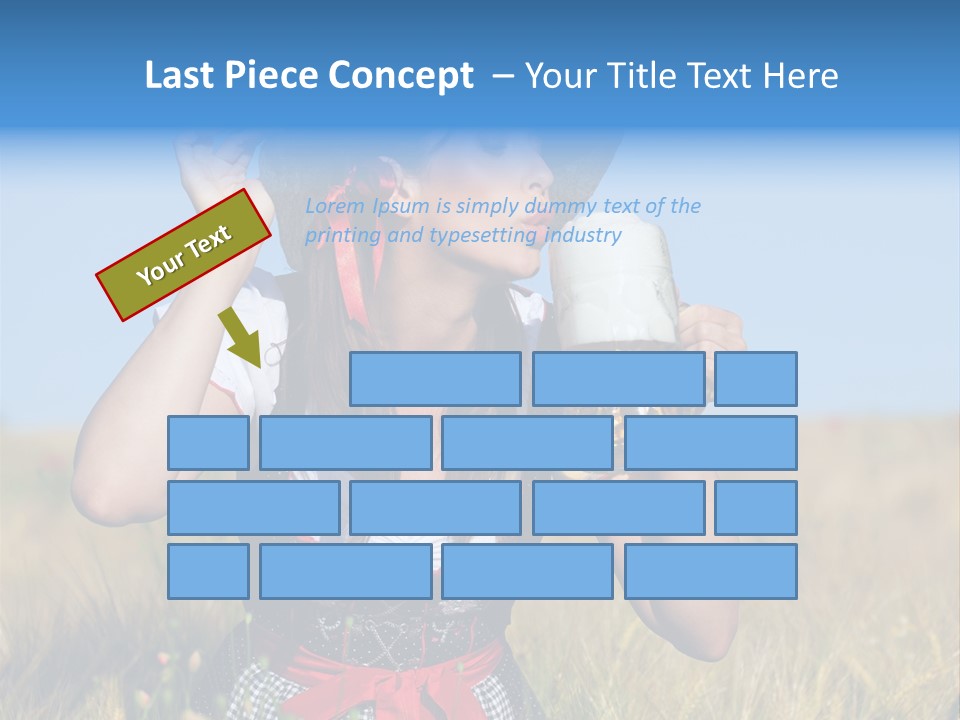 Girl Nature Jar PowerPoint Template