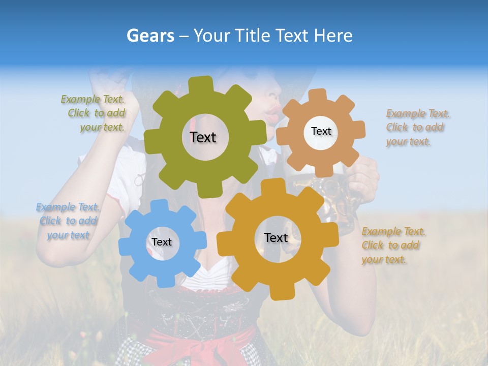 Girl Nature Jar PowerPoint Template