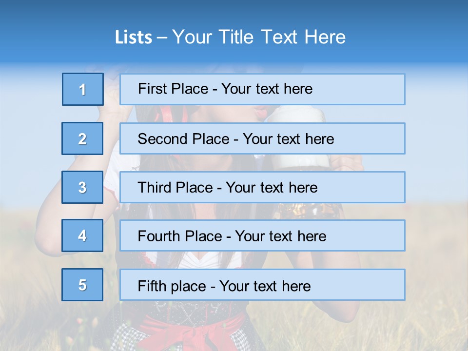 Girl Nature Jar PowerPoint Template